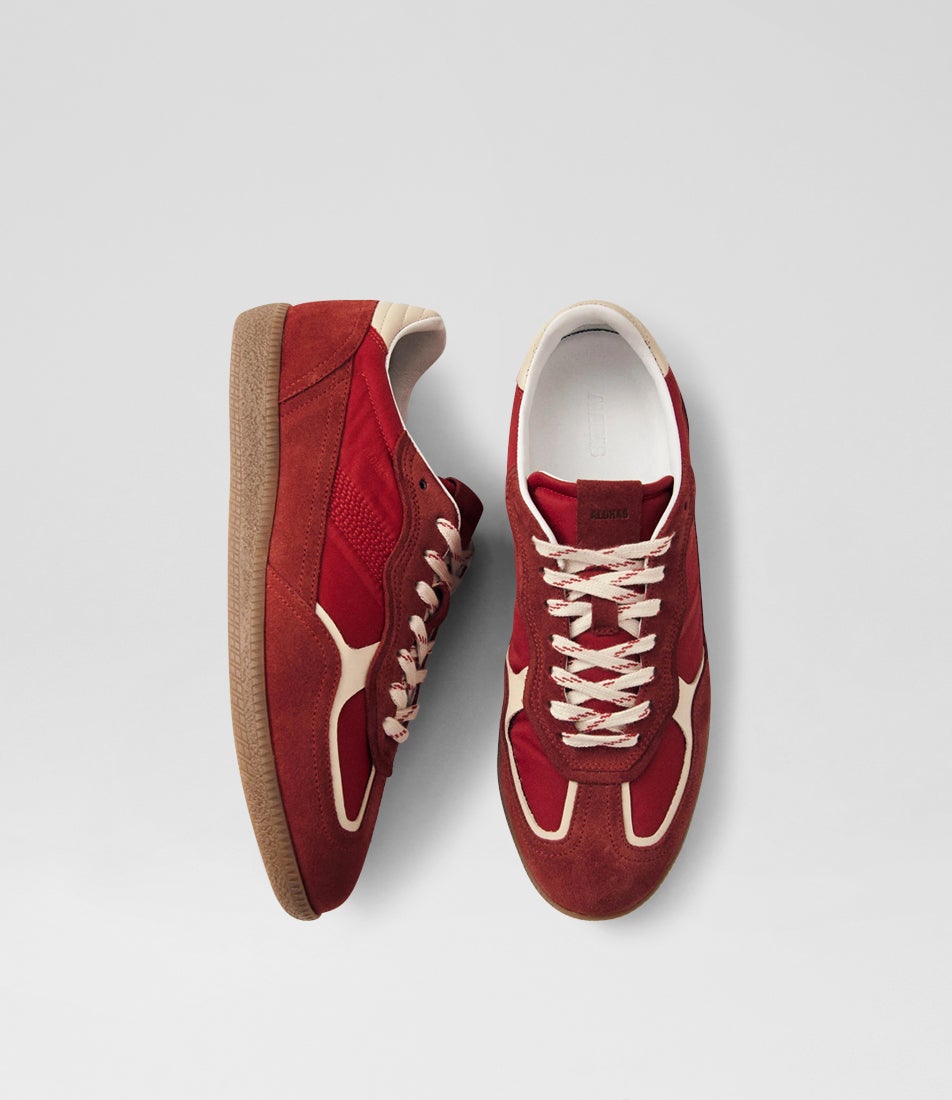 Tb 490 Rife Sheen Red Suede Sneakers