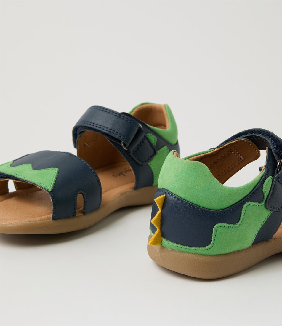 Spence Toddler Navy Leather Sandals