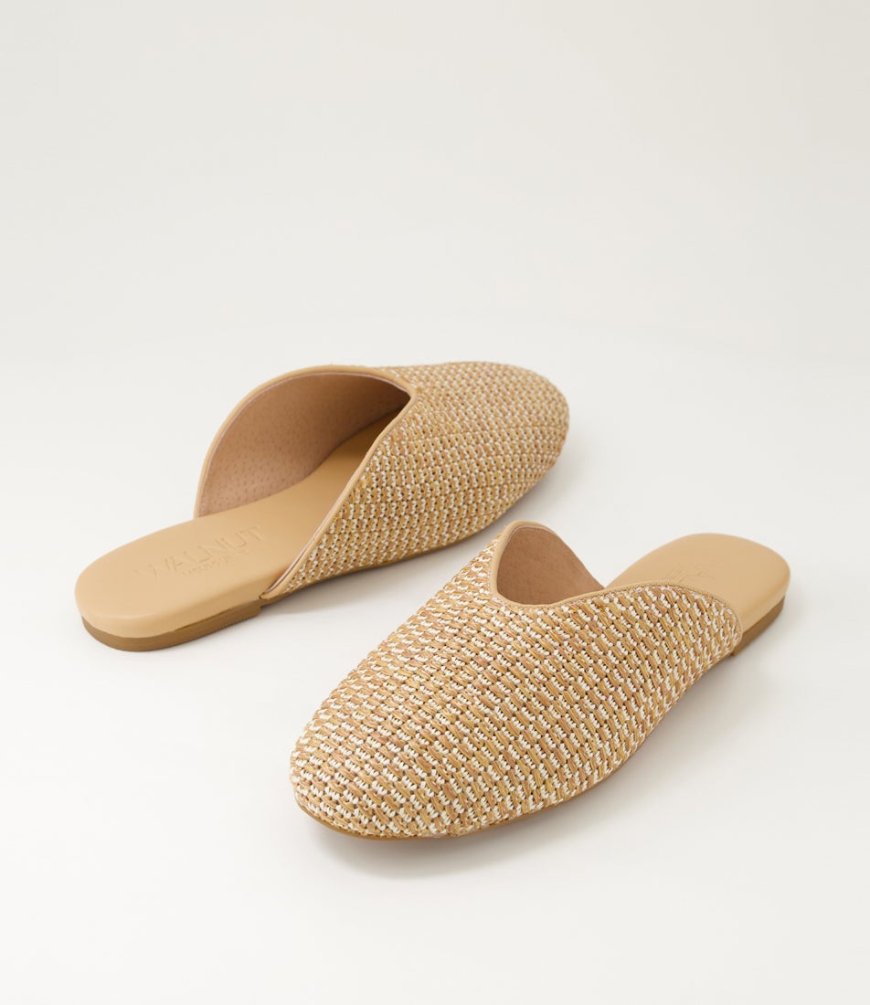 Shana Natural Multi Raffia Mules