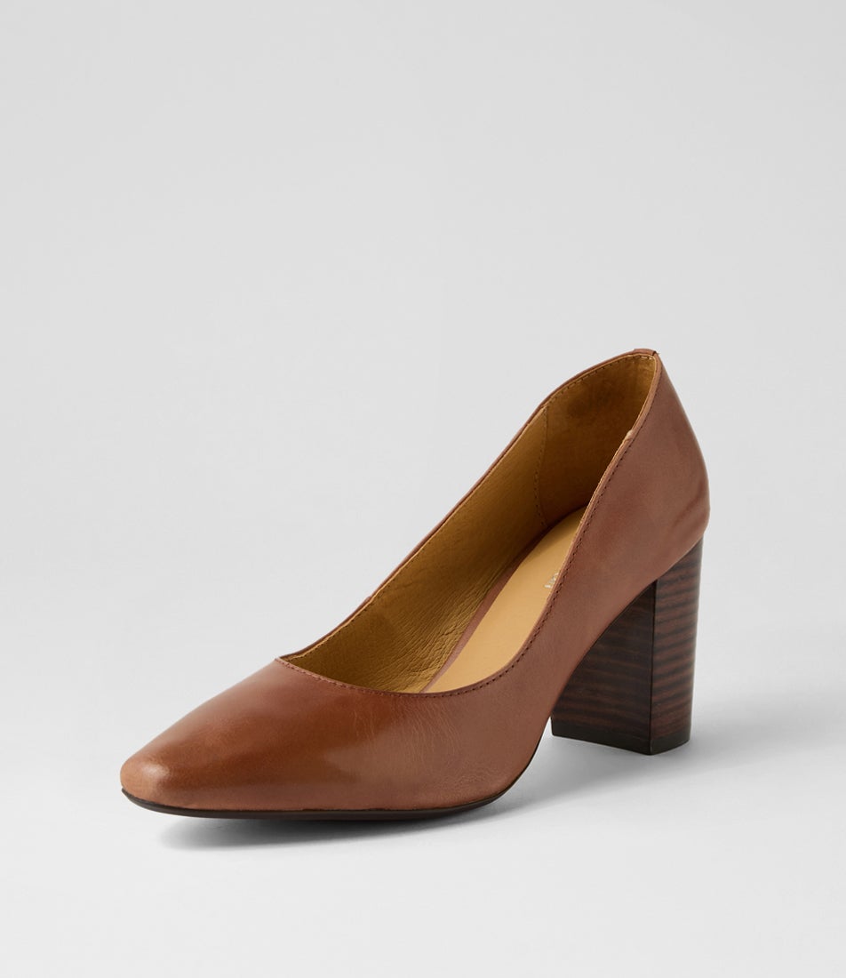 Sabena Walnut Dark Brown Leather Heels
