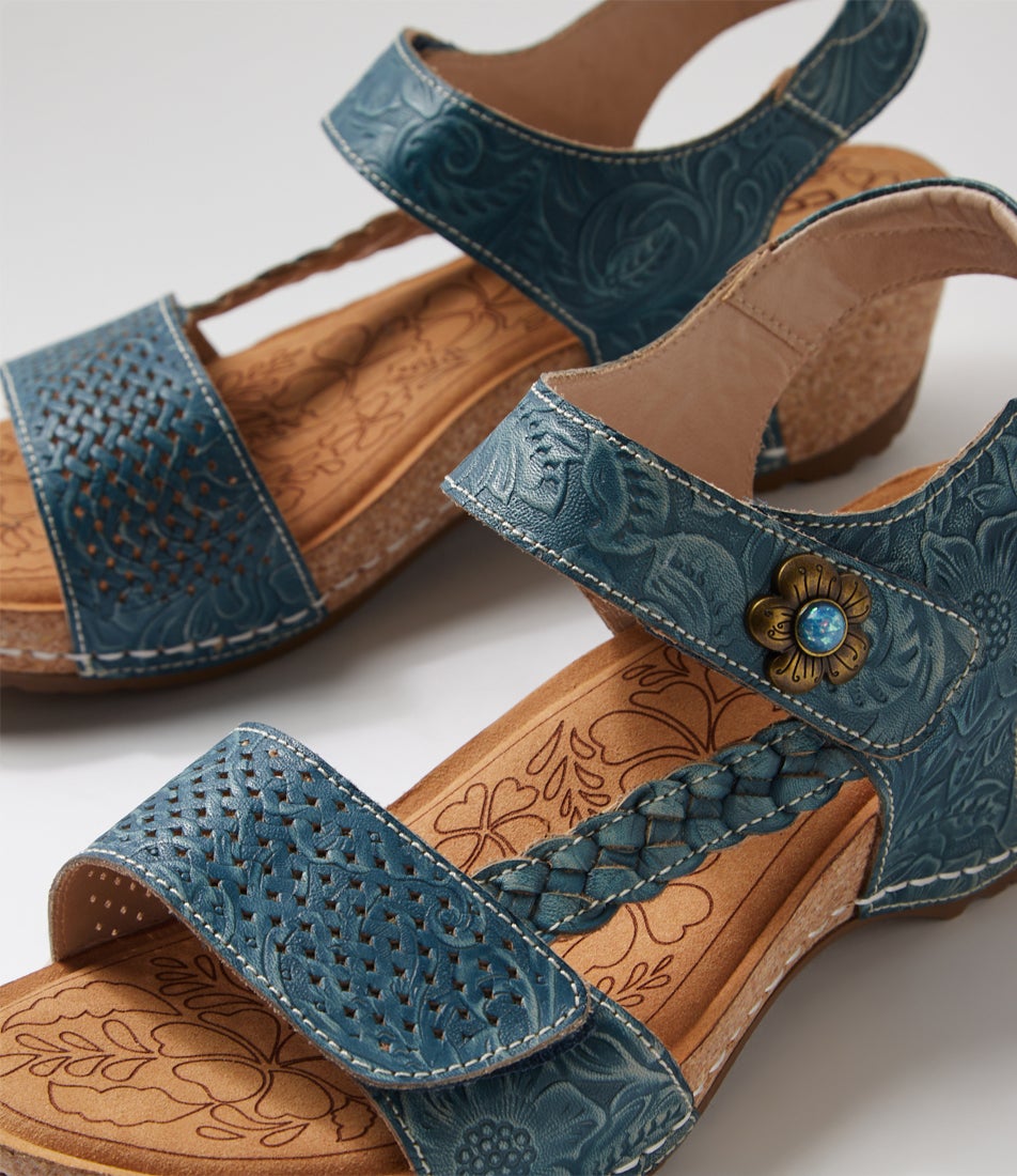 Jade Navy Leather Sandals Jade Navy Leather Sandals