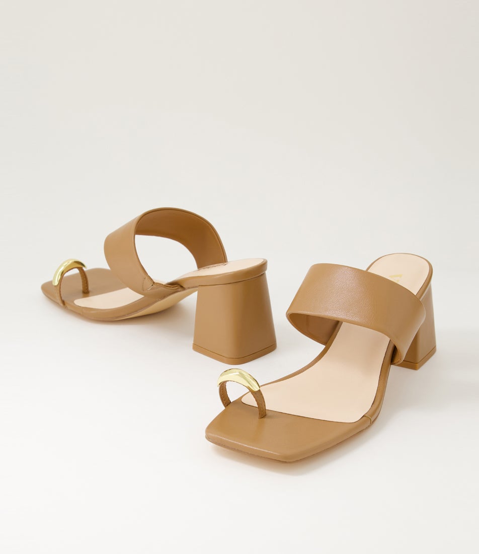Stassie Dark Camel Sandals