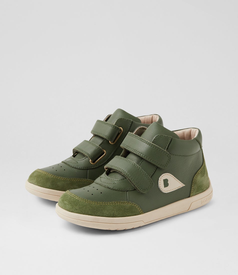 Kp Champ High 2 Junior Bronze Green Leather Ankle Boots