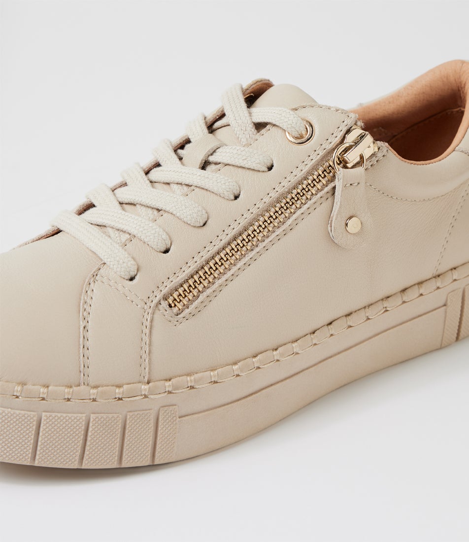 Pagie Almond Leather Sneakers