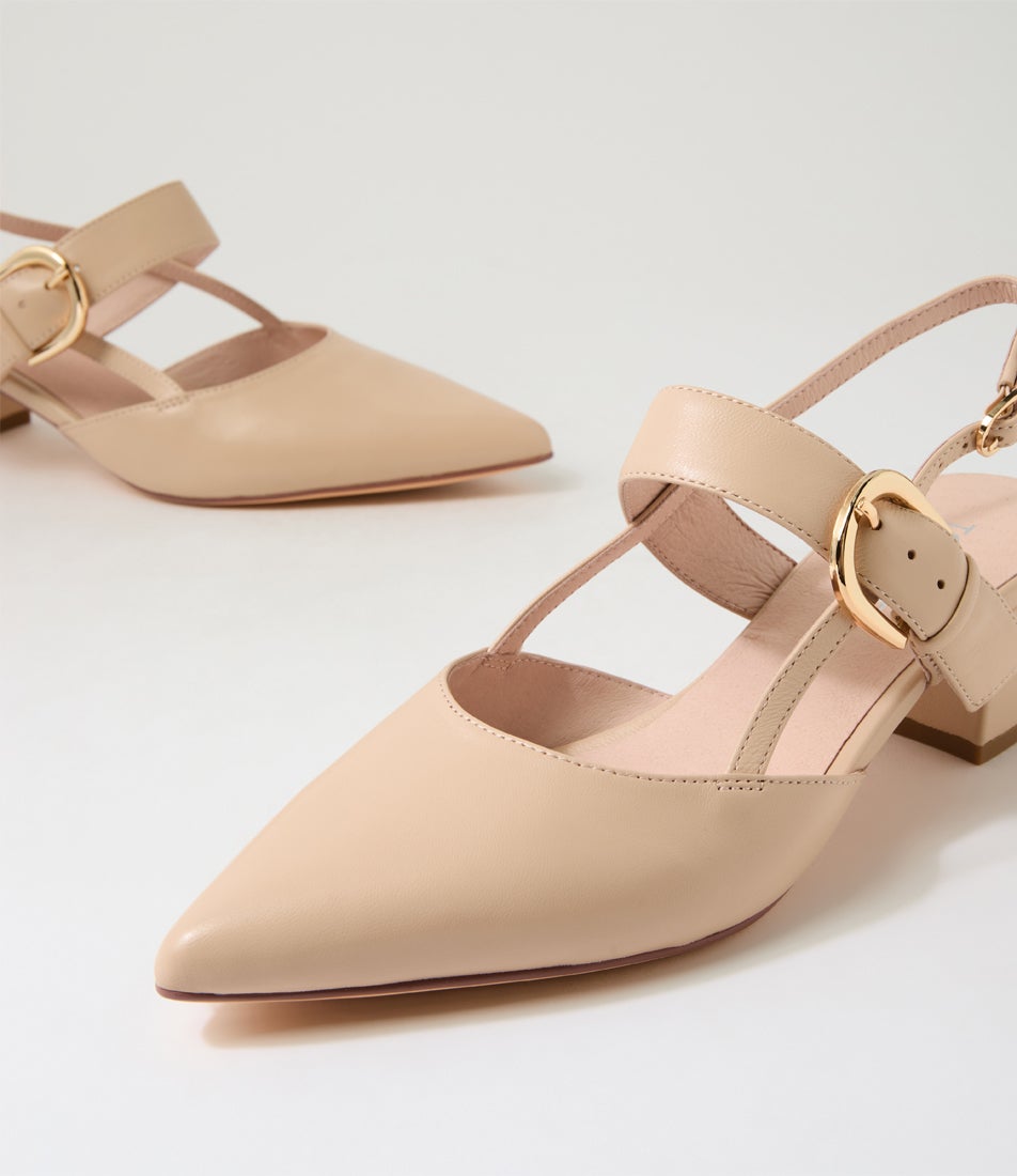 Asten Camel Leather Heels