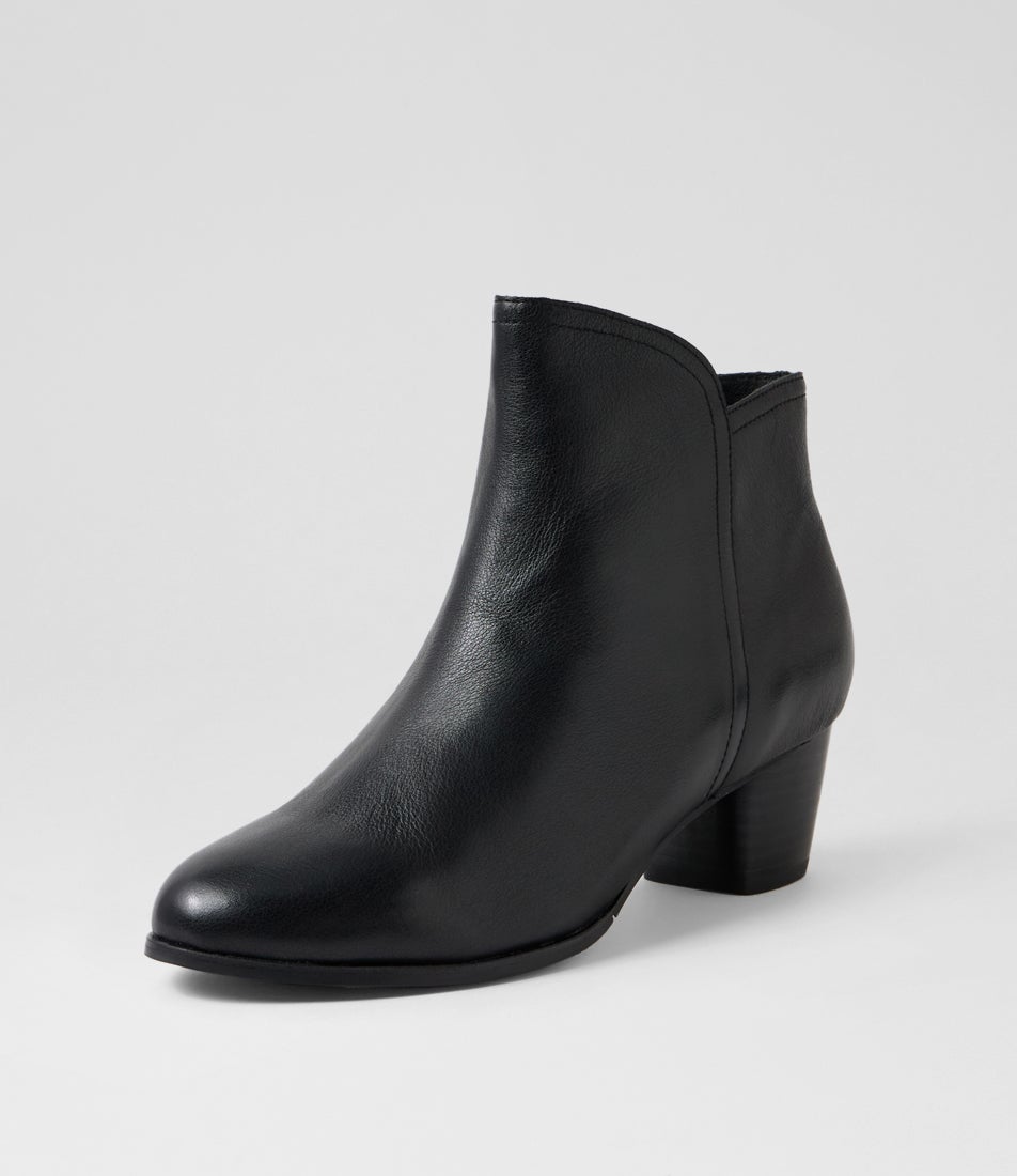 Gebben W Black Leather Ankle Boots