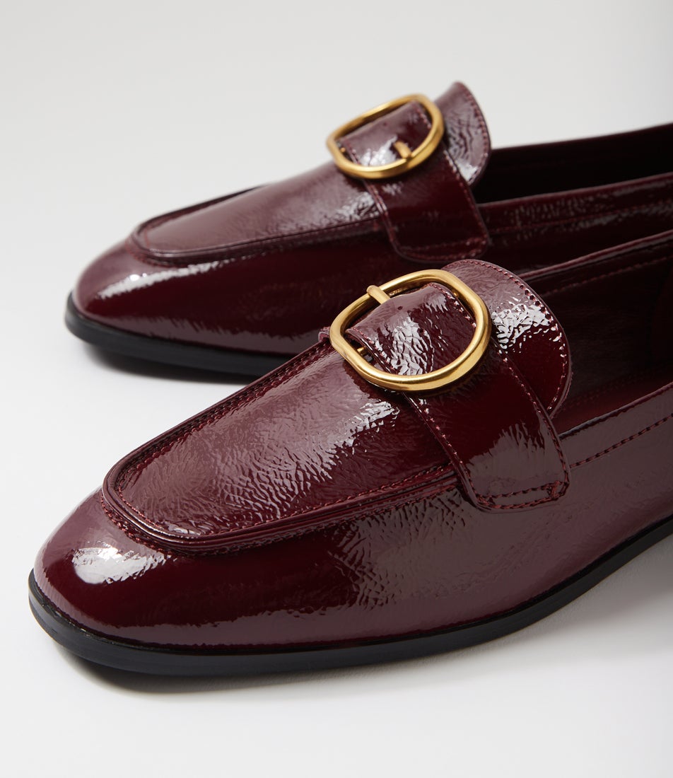 Jade Wine Patent Leather Loafers