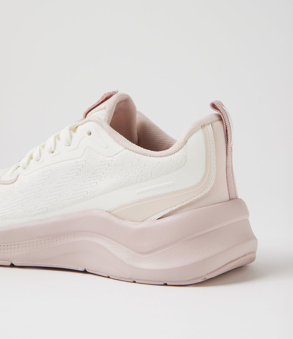 Movement White Light Pink Fabric Sneakers