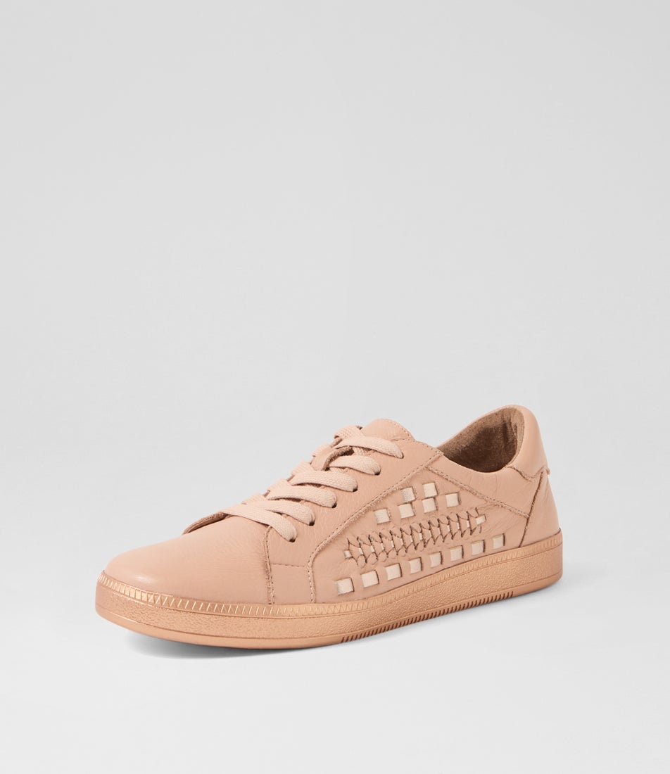 Daisies Dark Nude Rose Gold Leather Sneakers