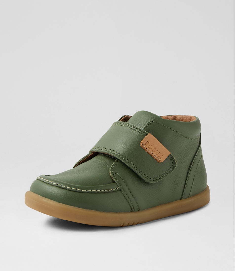 Iw Grover Toddler Bronze Green Leather Ankle Boots