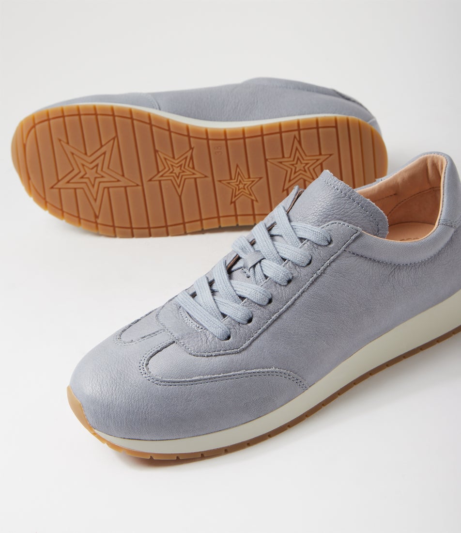 Pollins Dark Denim Leather Sneakers