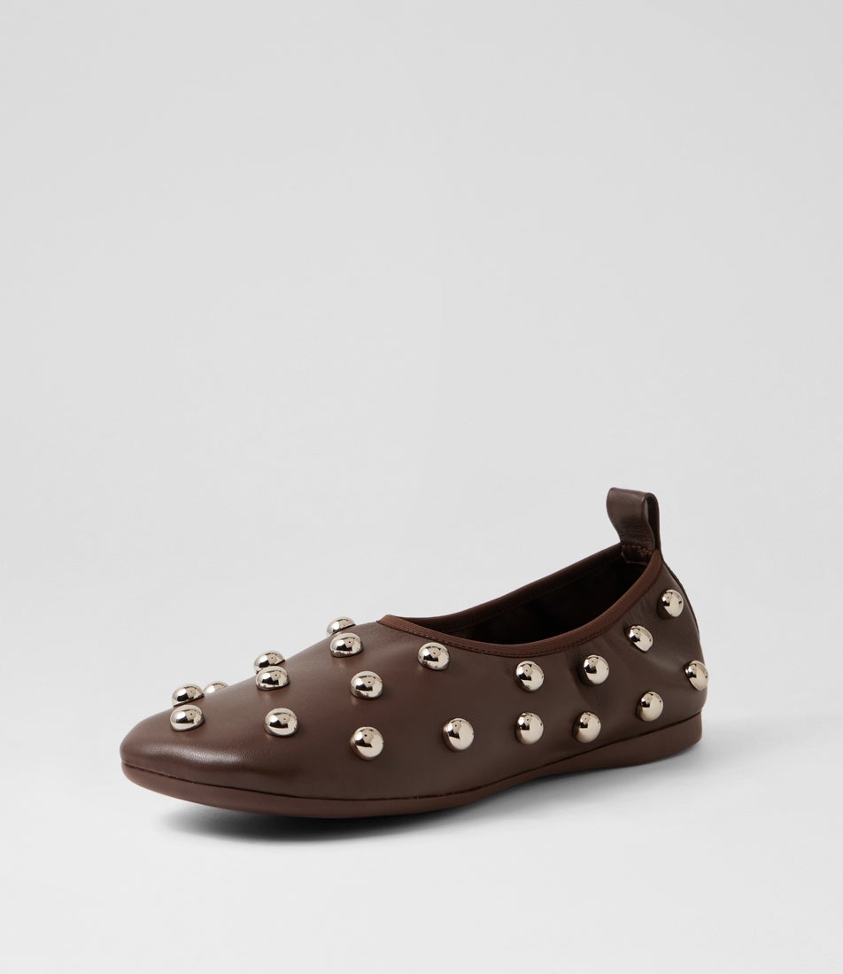 Lehen Choc Leather Flat Shoes