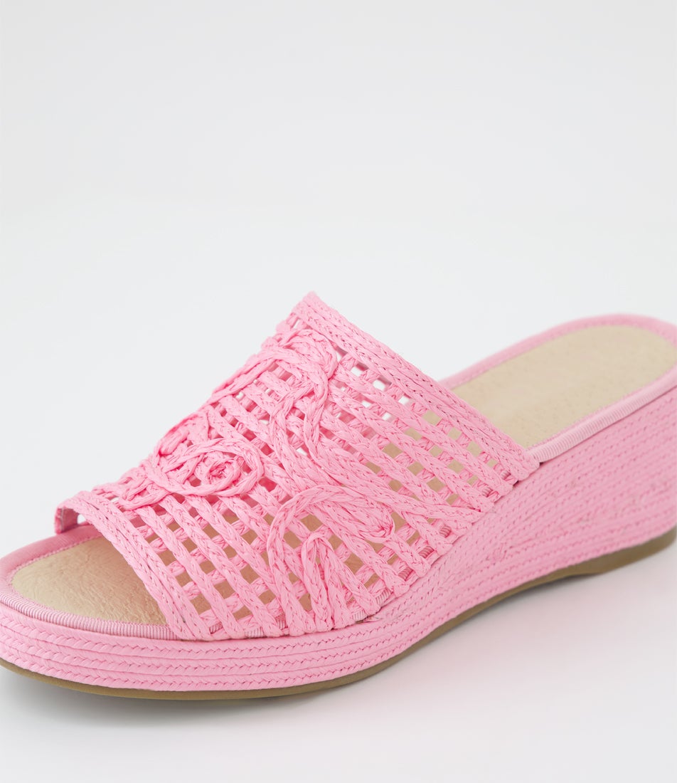 Mays Pink Fabric Sandals