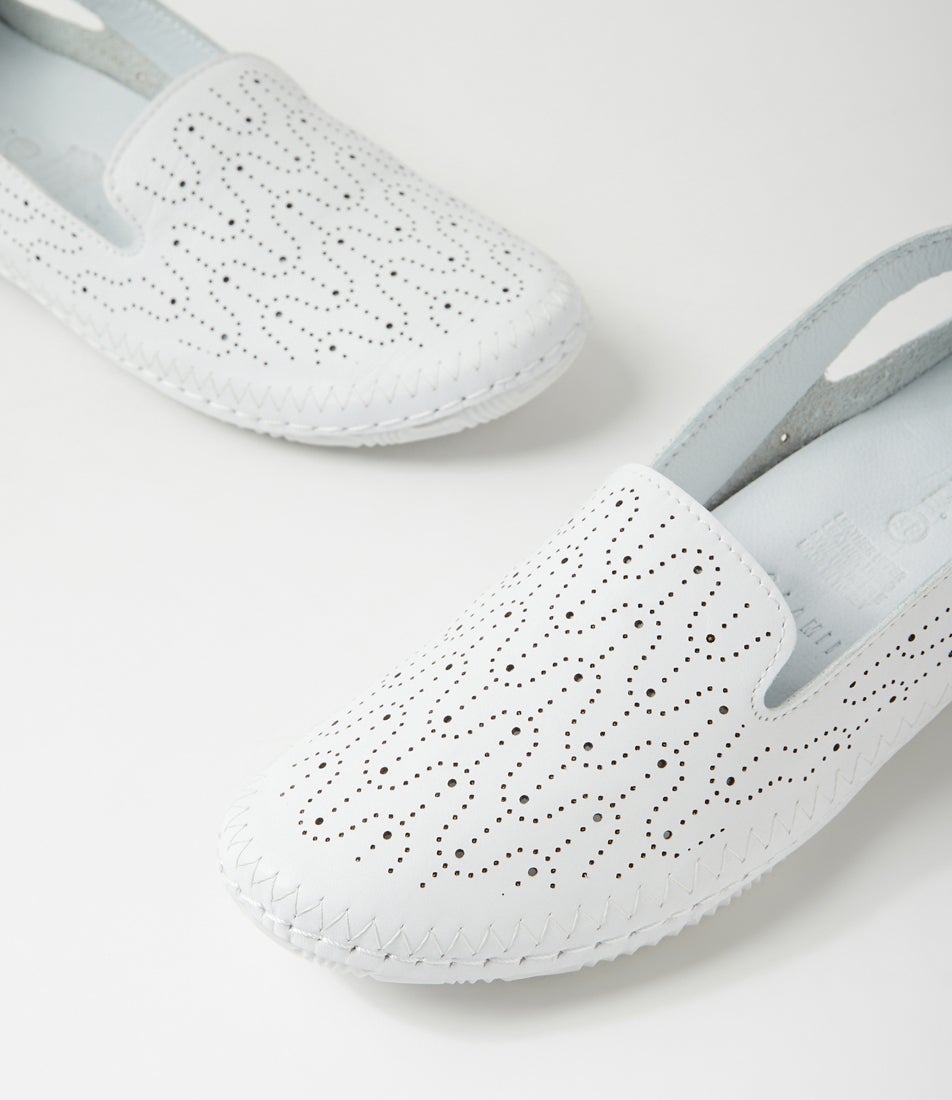 Glamii White Leather Sneakers