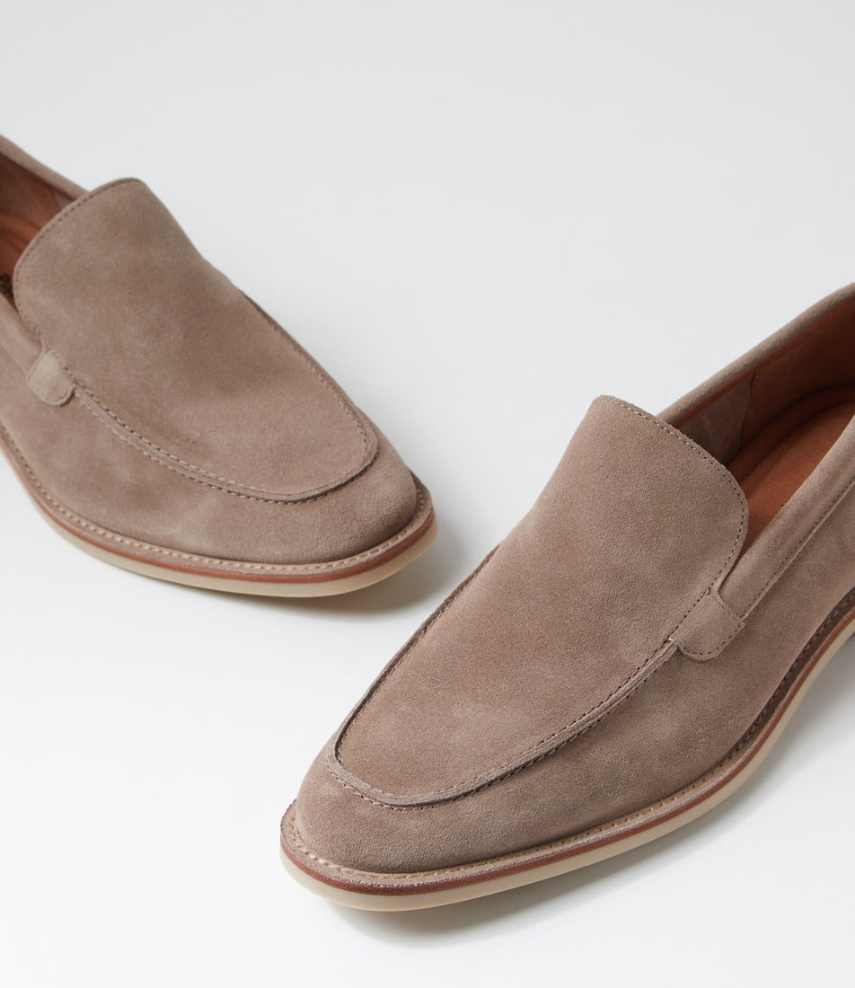 Casino Taupe Suede Loafers
