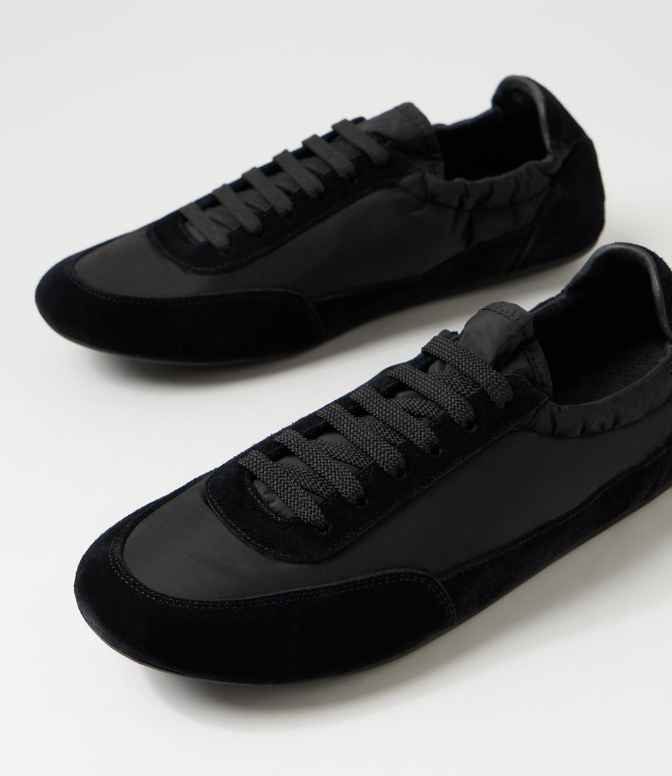 Brisk Black Suede Fabric Sneakers