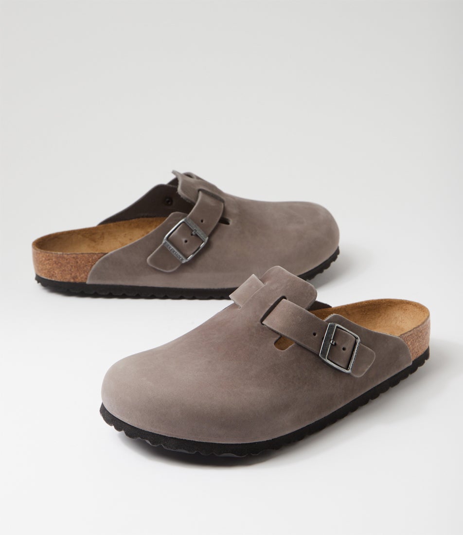 Boston Sfb Mens Iron Oiled Leather Flat Shoes