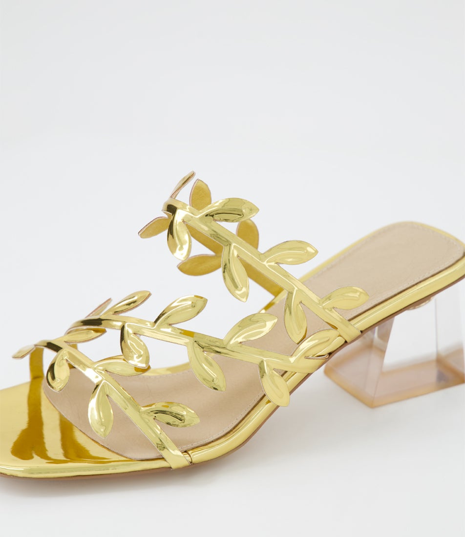 Maylie Old Gold Shine Sandals