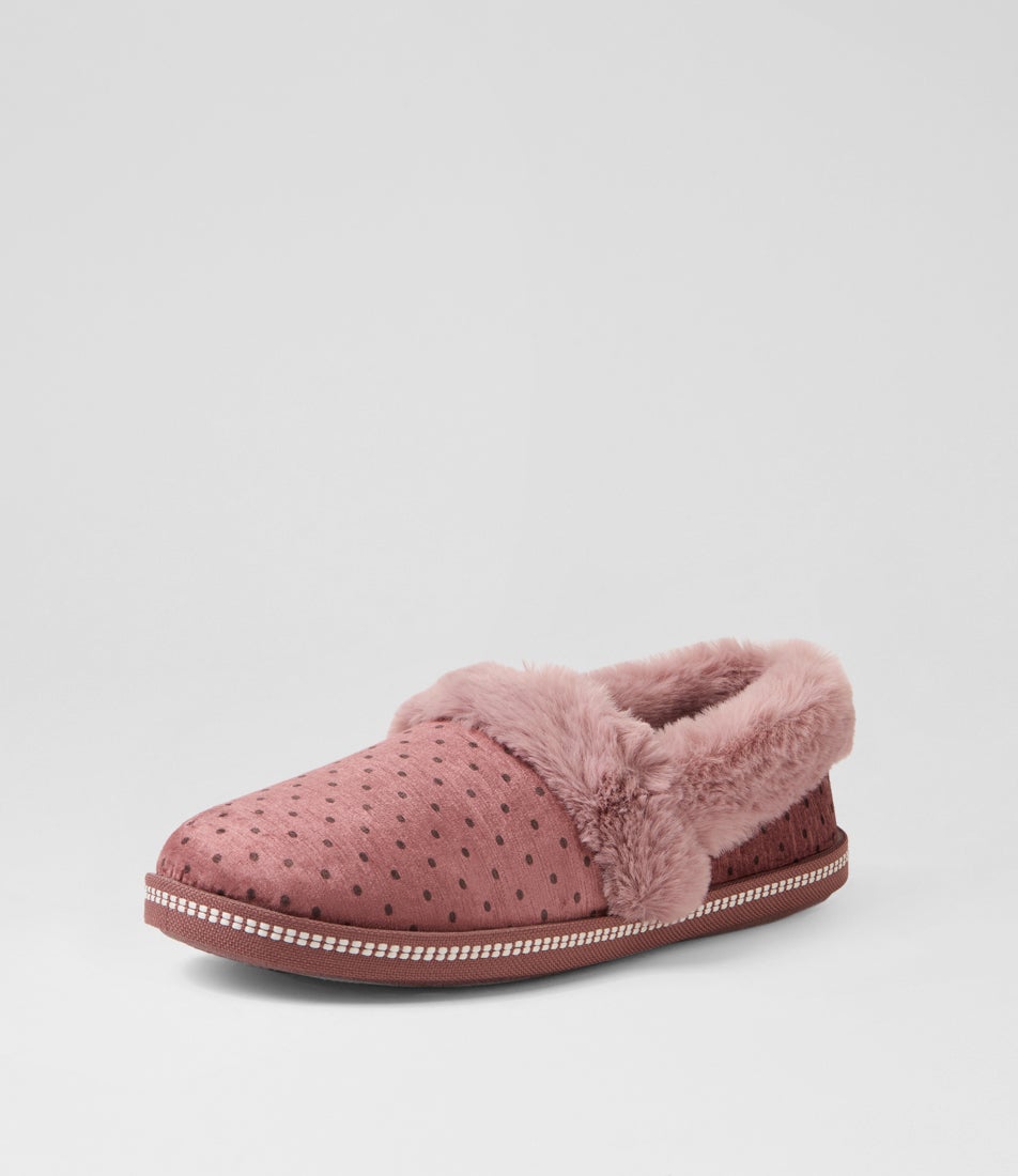 Slipon Rose Spot Velvet Slippers