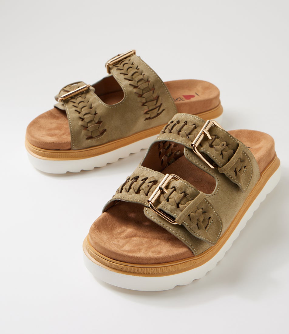 Herlom Khaki Nubuck Sandals