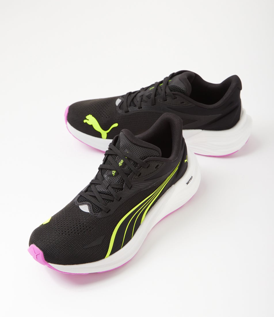 Electrify Nitro 4 Wn W Black Yellow Alert Fabric Sneakers
