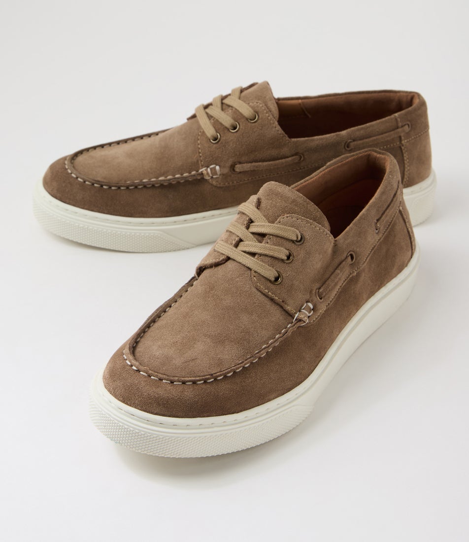 Flare Taupe Suede Boat Shoes