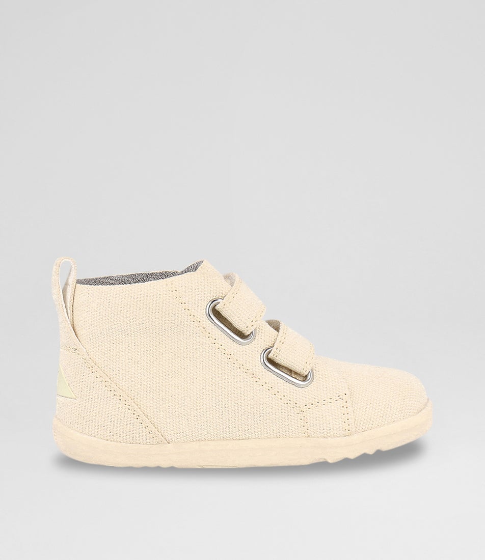 Su Grass Court High Infant Chalk Canvas Ankle Boots