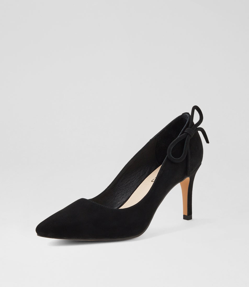 Badere Black Suede Pump Heels