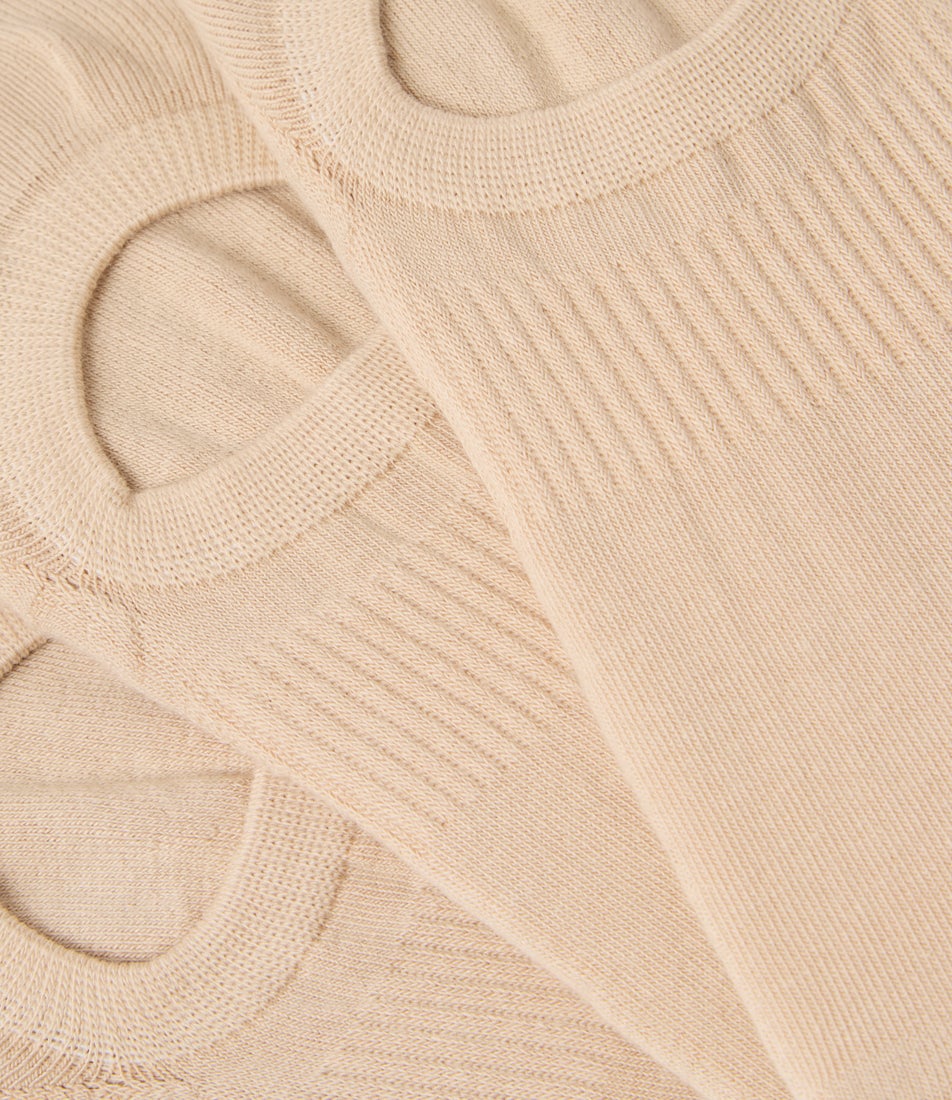 3pk Sneaker S Stone Cotton Socks