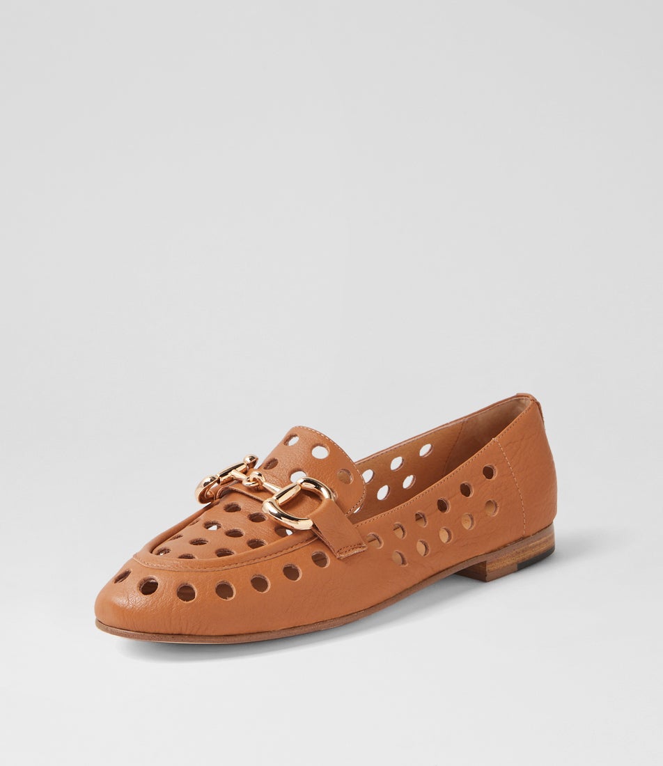 Uton Dark Tan Leather Loafers