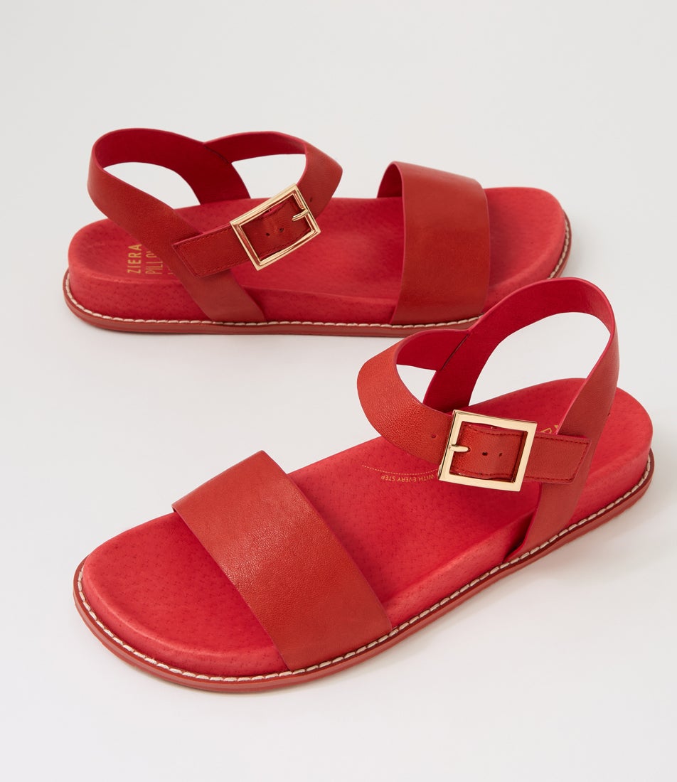 Hammil W Red Leather Sandals
