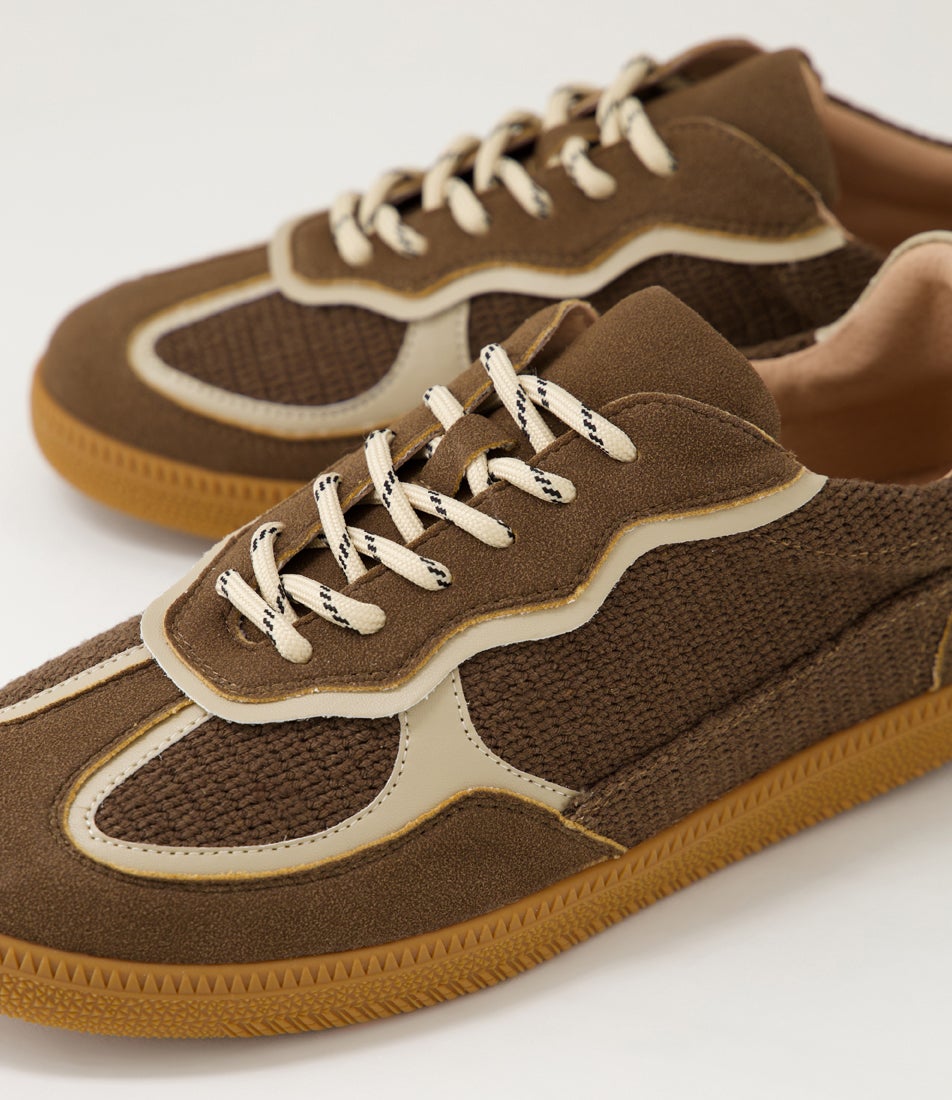 Fallon Sneaker Chocolate Raffia Sneakers