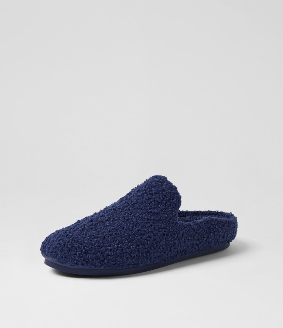 Kush Navy Fabric Slippers