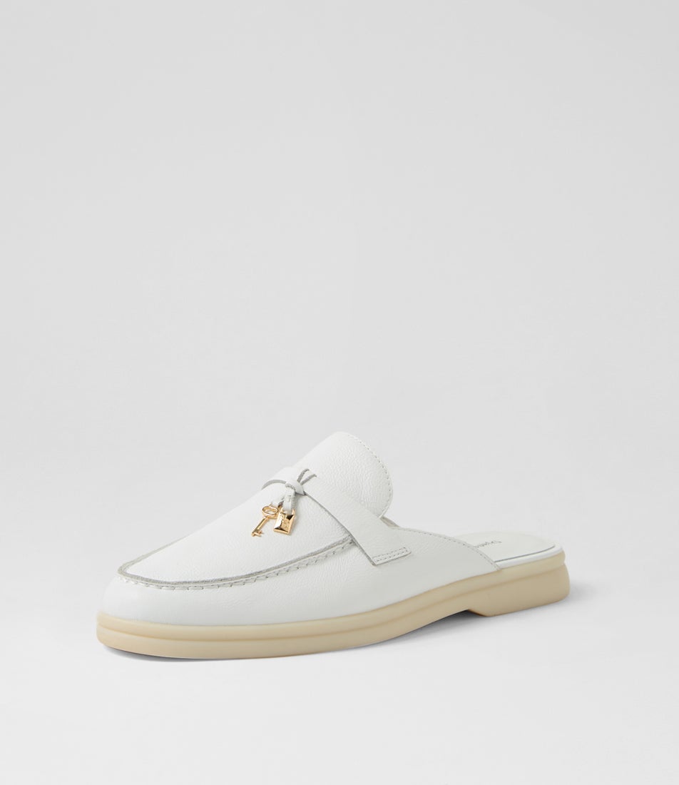 Lizzo White Leather Loafers
