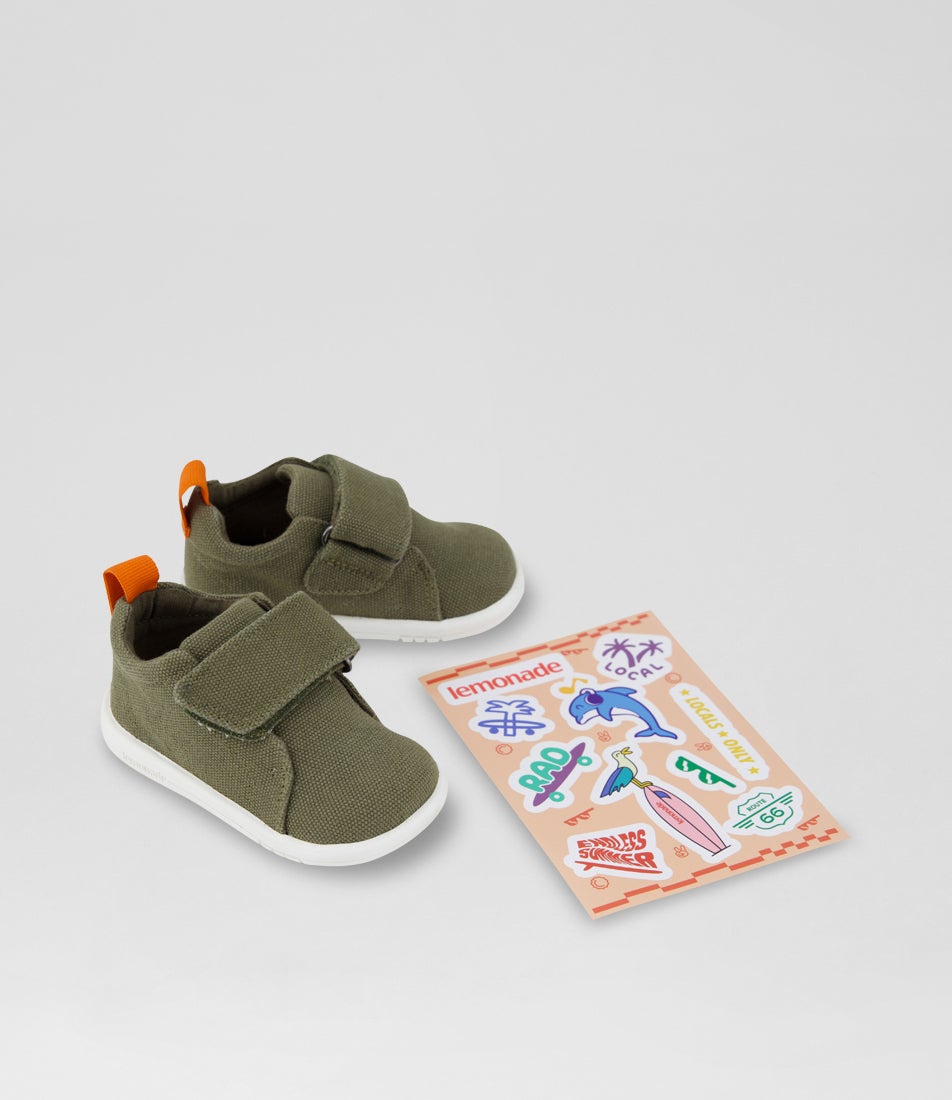 Wolfie Infant Taupe Canvas Sneakers