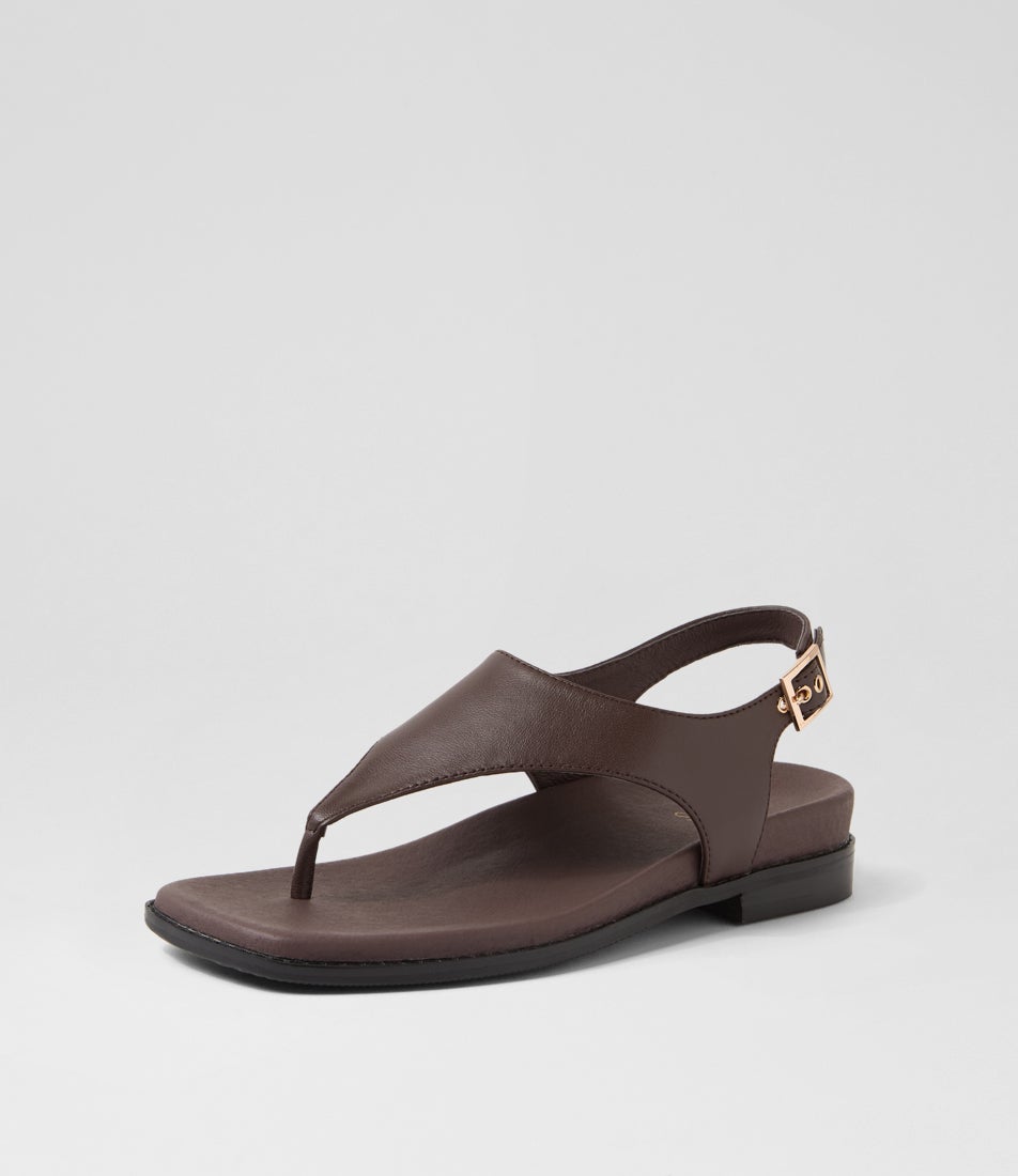 Enzo Choc Leather Thongs