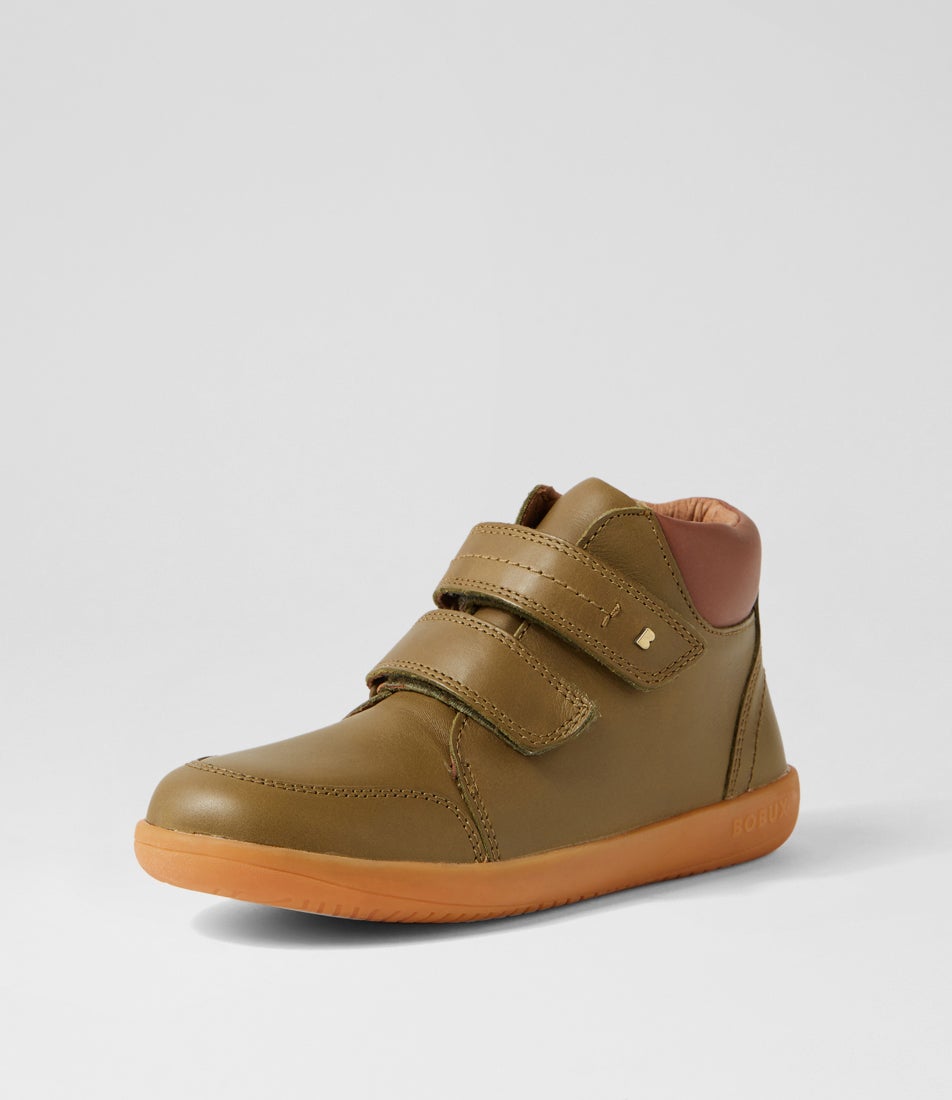 Kp Timber Junior Olive Leather Ankle Boots