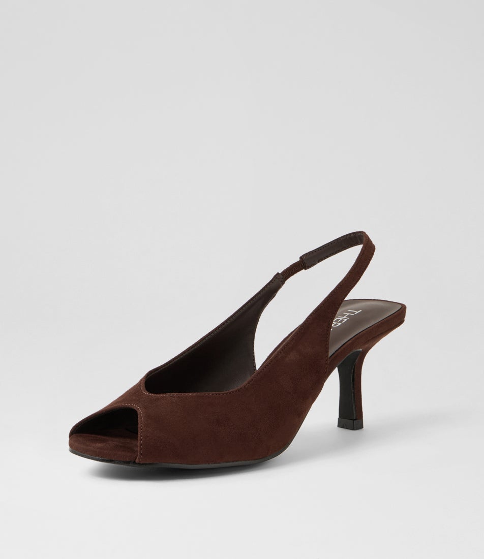 Eager Chocolate Microsuede Heels
