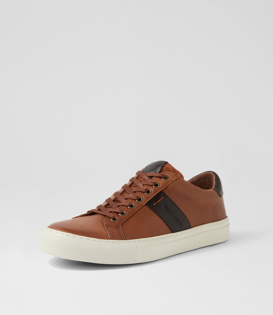 Slide Tan Leather Sneakers