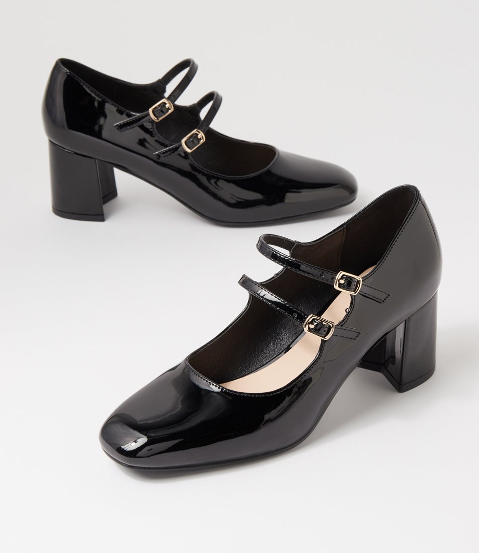 Eiko Black Patent Pu Heels Eiko Black Patent Pu Heels
