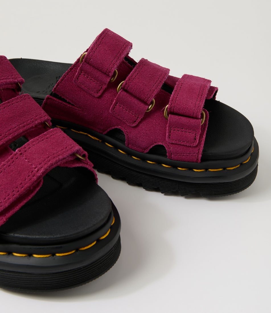 Raine Fuchsia Suede Slides