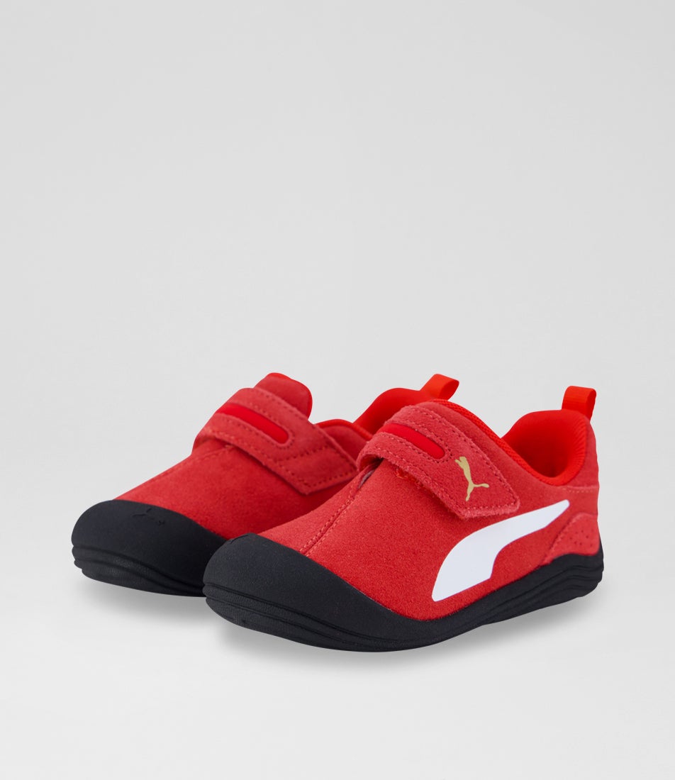 Kitten Premium Toddler Red White Mesh Sneakers