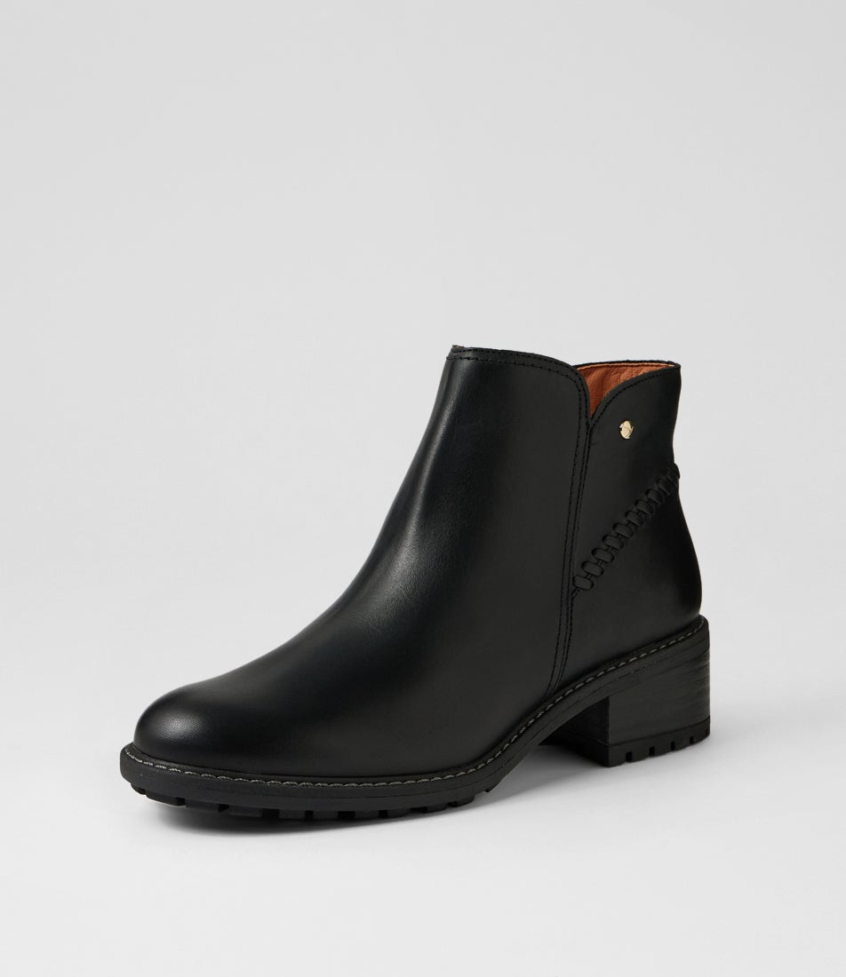 Medina 71 Black Leather Ankle Boots