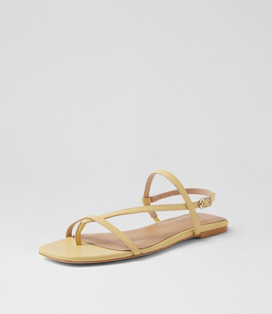 Rollina Lemon Leather Sandals