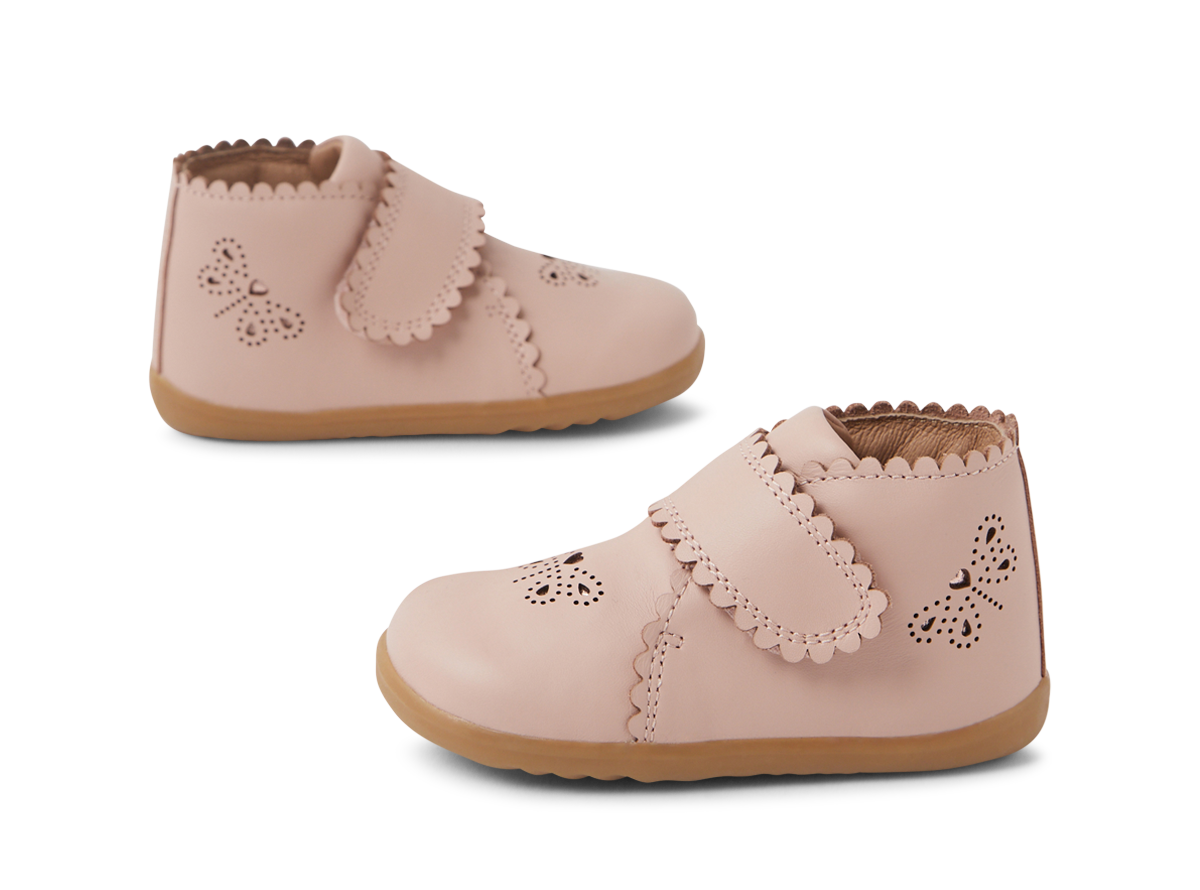 Su Willow Cameo Rose Leather Ankle Boots