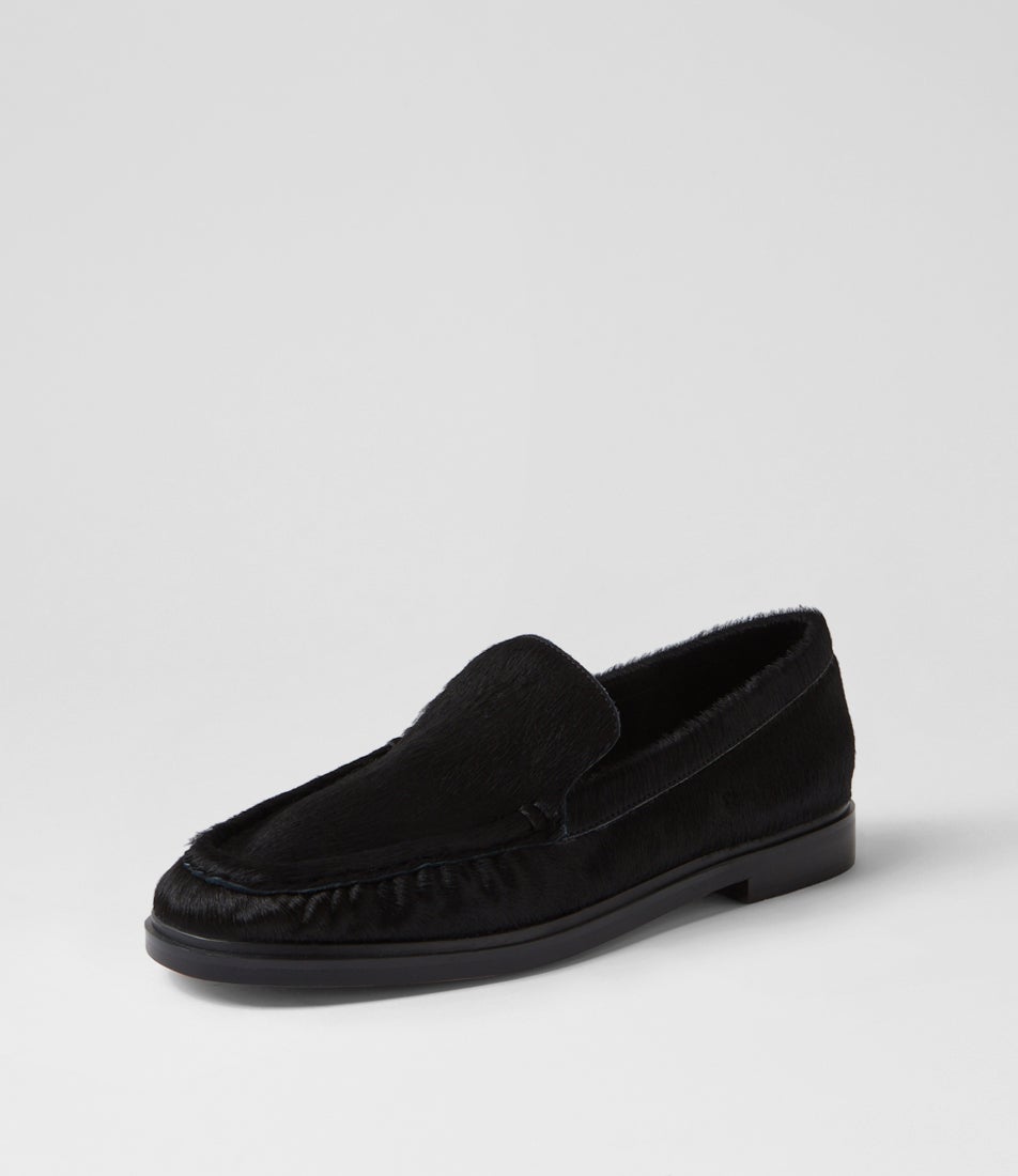 Gioia Black Pony Loafers