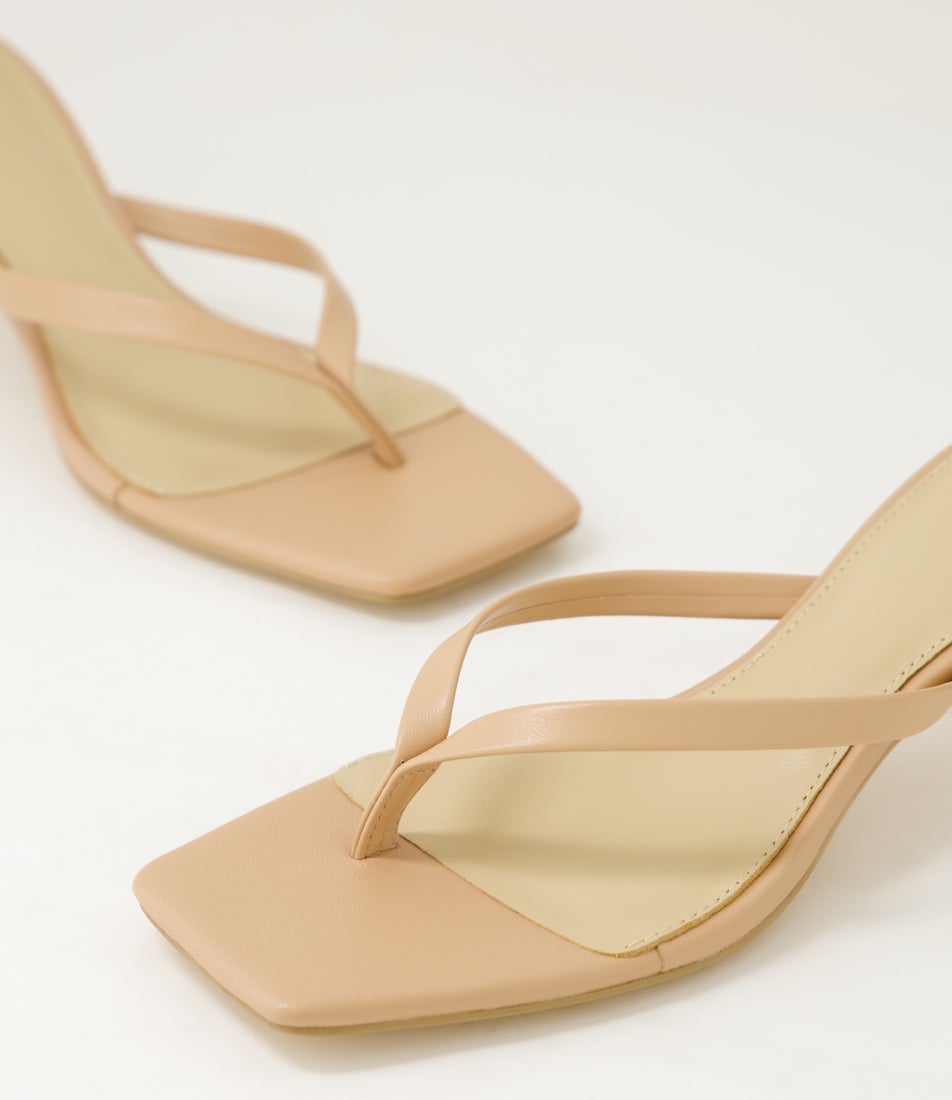 Tidbit Nude Leather Sandals