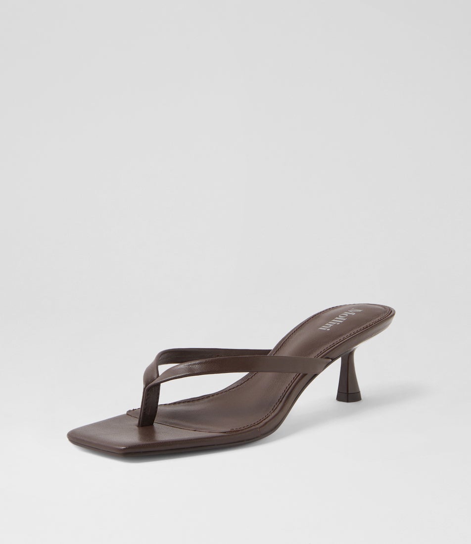 Tidbit Dark Brown Leather Sandals