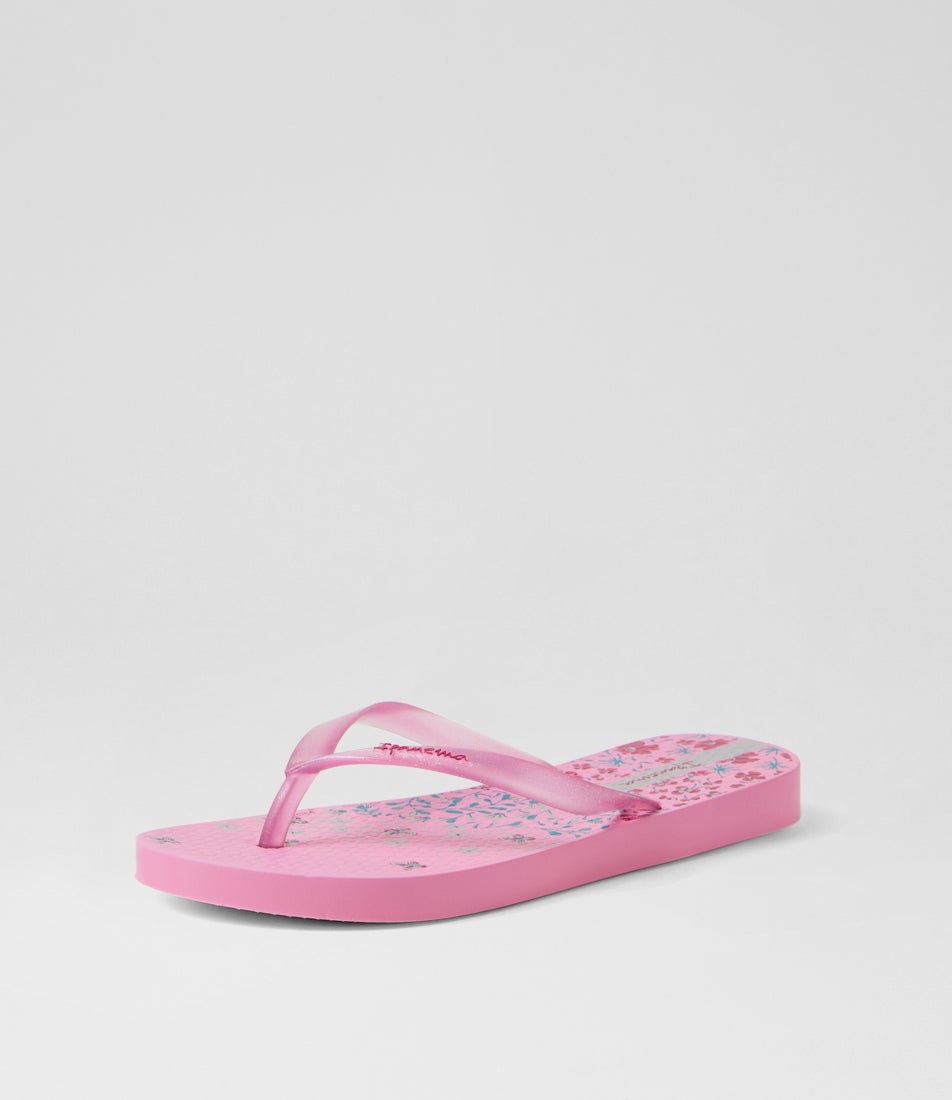 Glitter Junior Light Pink Rubber Thongs