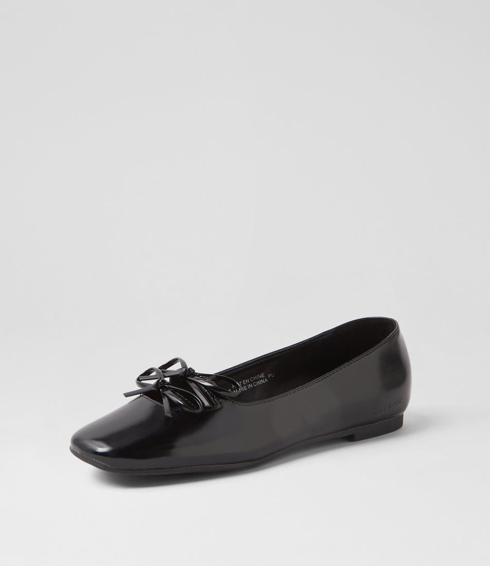 Less Black Ballet Flats